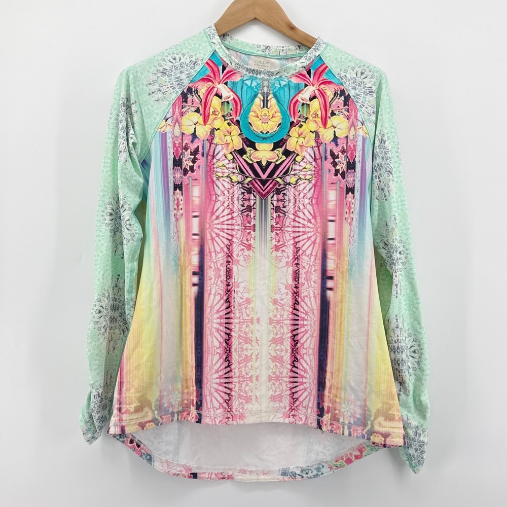 Calia by Carrie Underwood Floral Mandala Long Sleeve Active Top XL WSA17805PRT